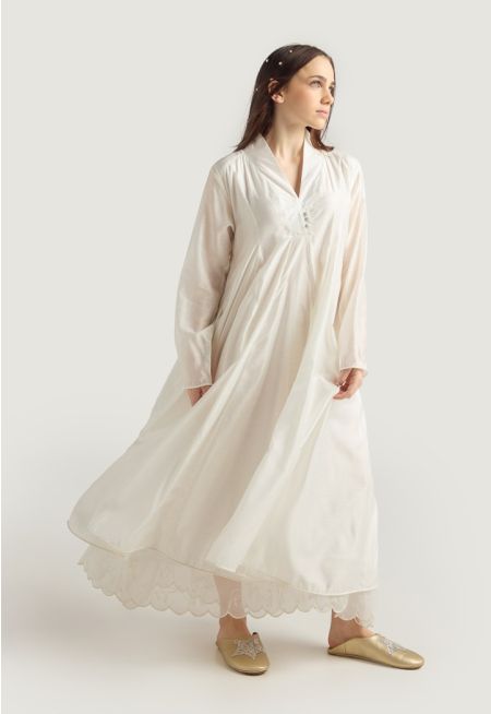 Lace Hems Kaftan