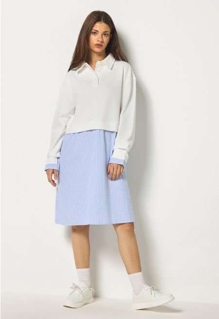 Striped Skirt Sweat Dress