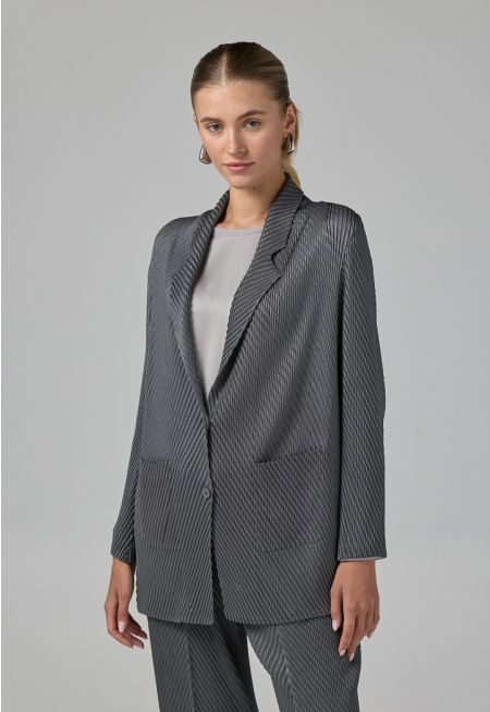 Front Pocket Notched Collar Jacket