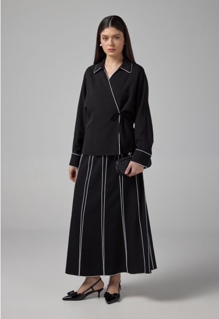 Contrast Plated Skirt