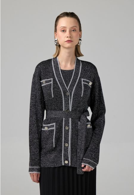 Long Sleeves Knitted Belted Cardigan