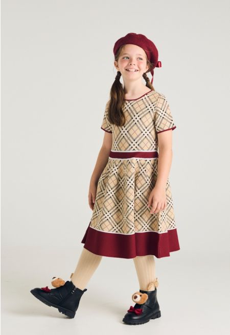 Checkered Elastic Dress