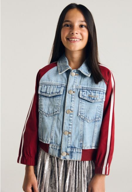 Denim Bodice Contrast Jacket