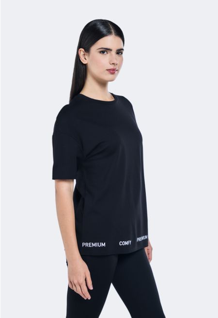 Knitted Printed T Shirt