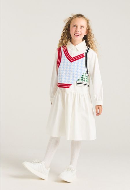 Knitted Bodice Shirt Dress