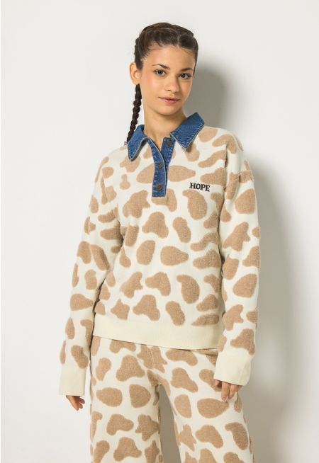 Contrast Patches Sweatshirt