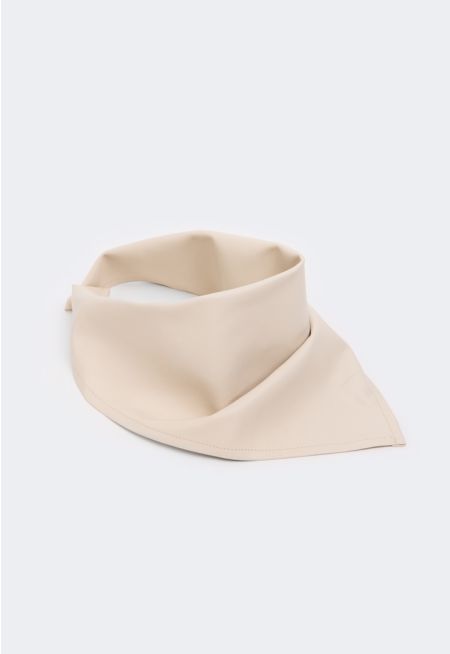 Solid PU Leather Scarf