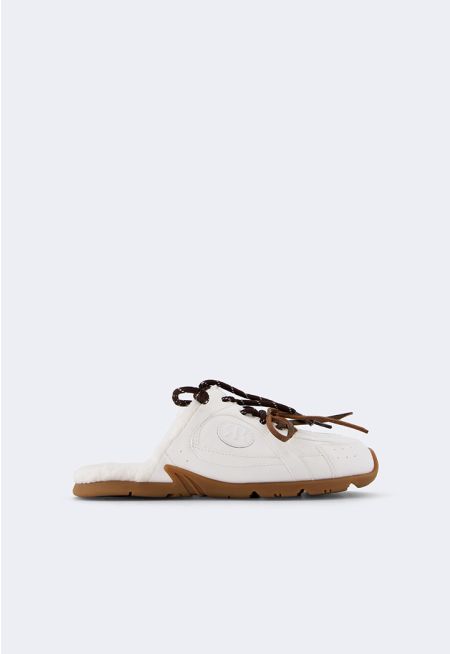 Sporty Shearling Mules