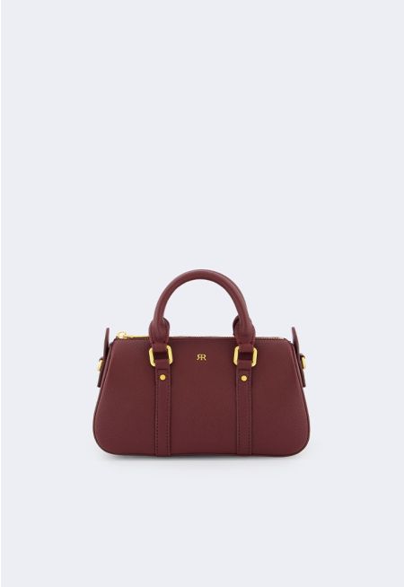 Solid PU Leather Handbag