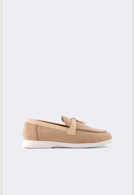 PU Leather Detailed Loafers