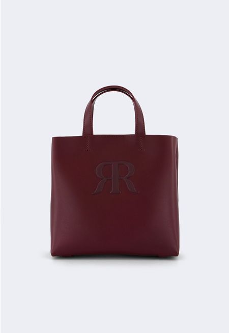 Top Handle Embossed Handbag