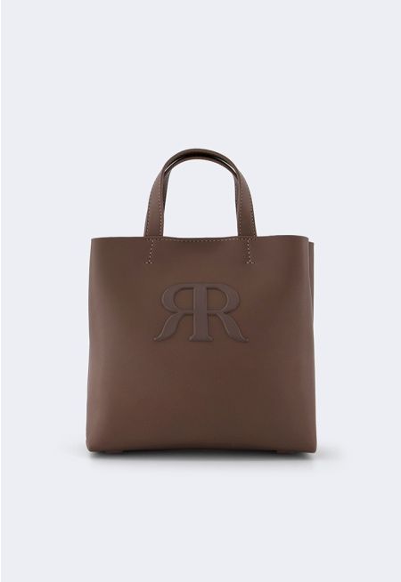 Top Handle Embossed Handbag