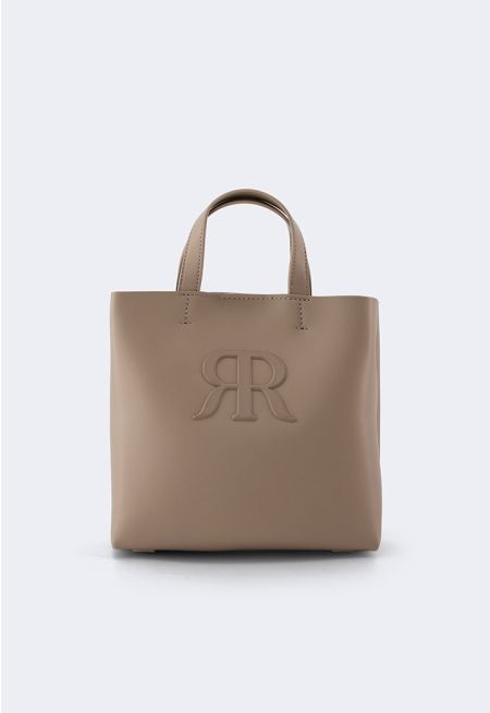 Top Handle Embossed Handbag