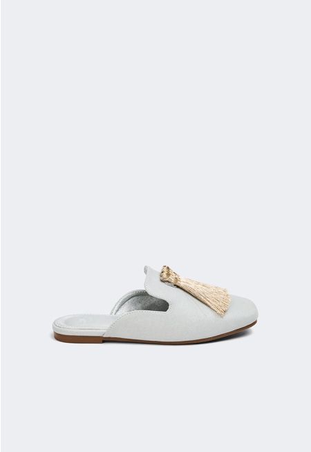 Tassel Suede Mules