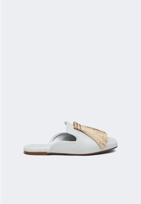 Tassel Suede Mules