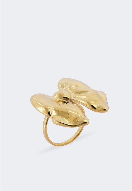 Metallic Bow Ring