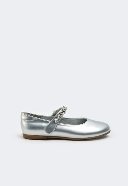 Crystal Strap Flat Strap Shoes