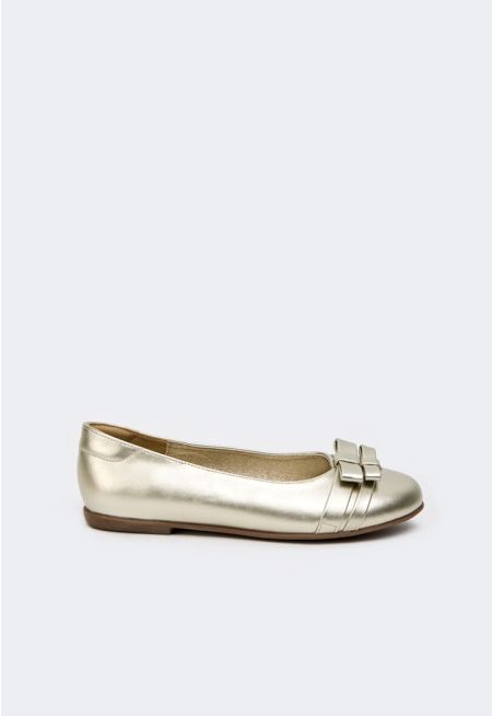 Double Bow Flat Ballerina