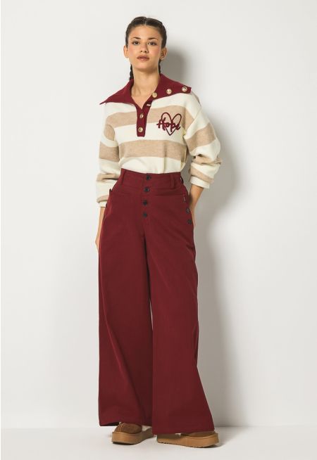 High waist Wide Leg Trousers