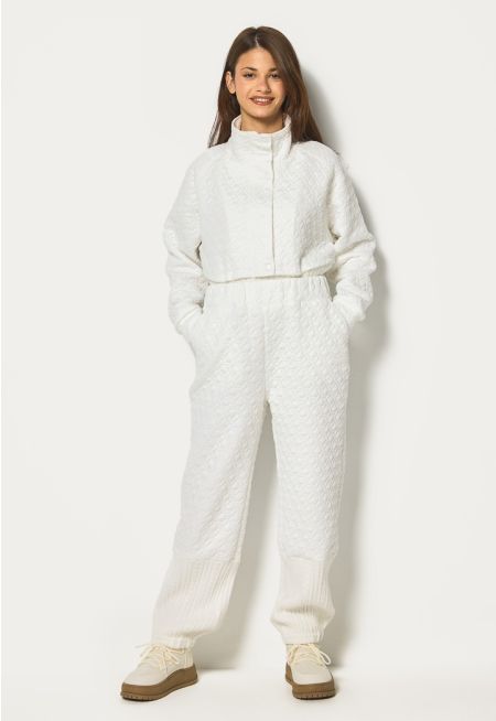 Quilted Elastic Hems Trouser