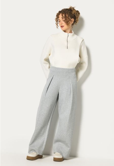 Wide Legs Pleated Trouser