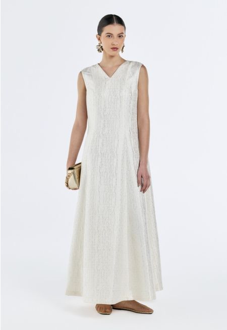 Jacquard Crystal-Embellished Dress- Ramadan Style