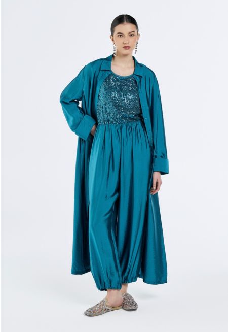 Crinkled Satin Harem Pants- Ramadan Style