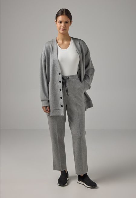 Solid Elasticated Waistband Trousers