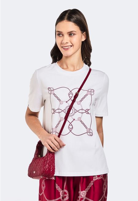 Chain Print Short Sleeve T-Shirt