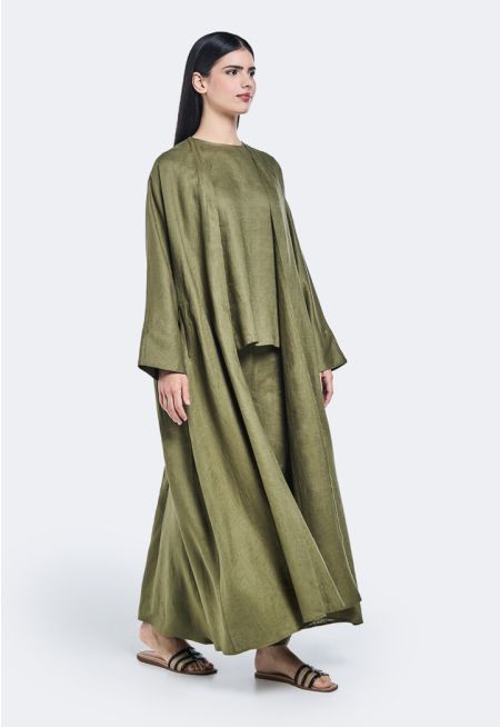 Basic Oversized Linen Abaya