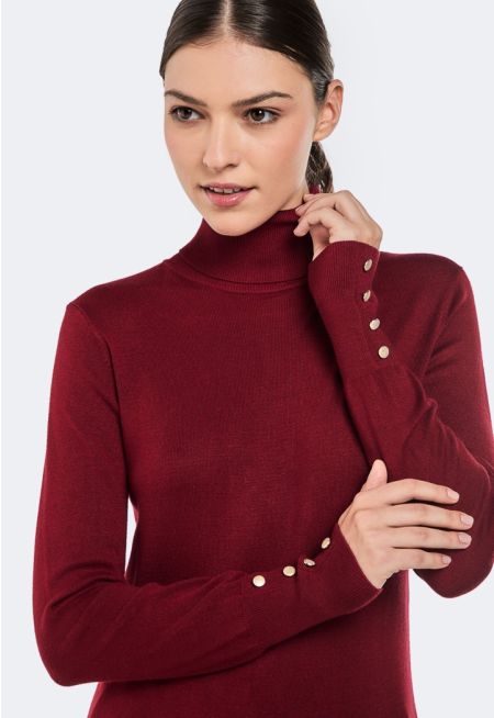 High Neck Slim Fit Basic Top