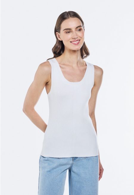 Basic Solid Ribbed Top