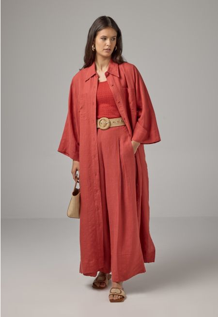 Striped Wide Leg Trousers