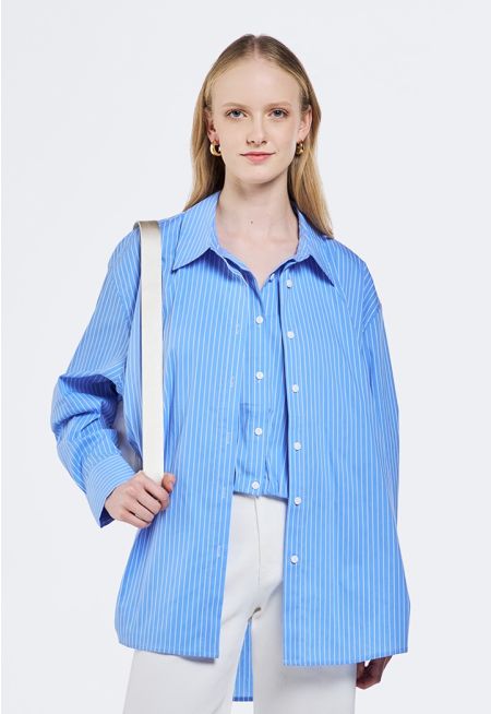 Striped Double-Layer Shirt