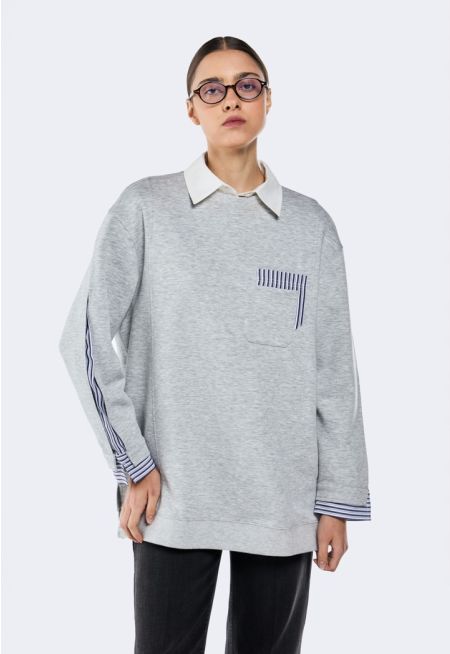 Sweater With Striped Detail