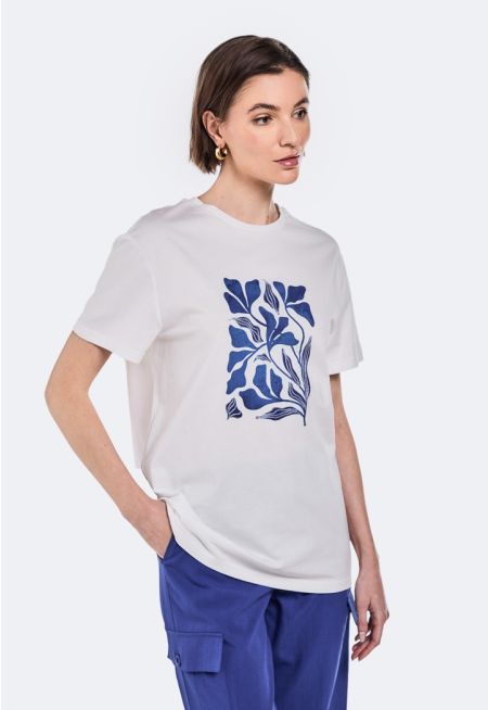 Leaf Print T-Shirt