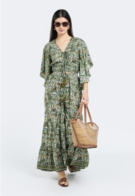 Paisley Print Palazzo Trousers