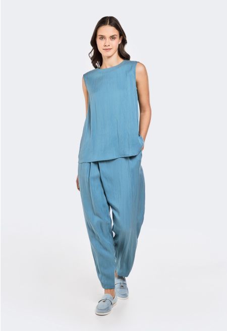 Crinkled Wrap Trousers