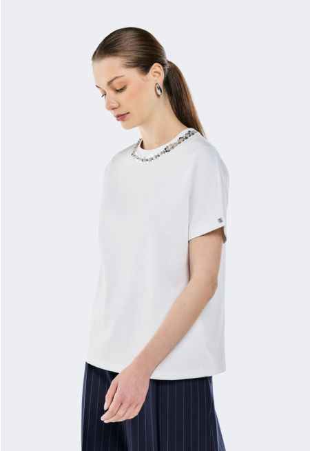 Sequin Embellished T-Shirt