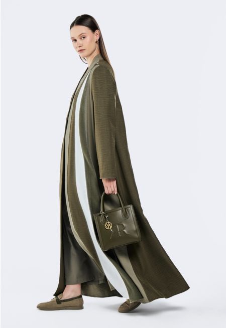 Stitch Embellished Crinkled Abaya