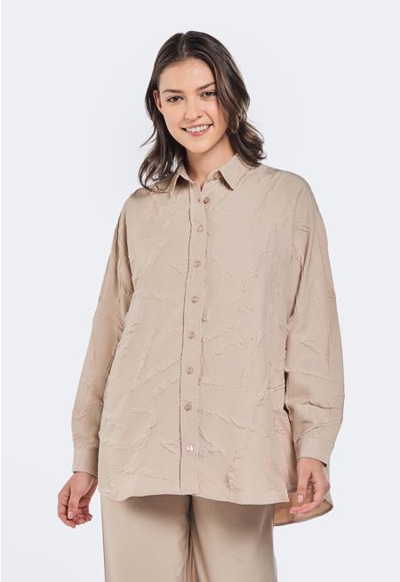 Jacquard Drop Shoulder Shirt