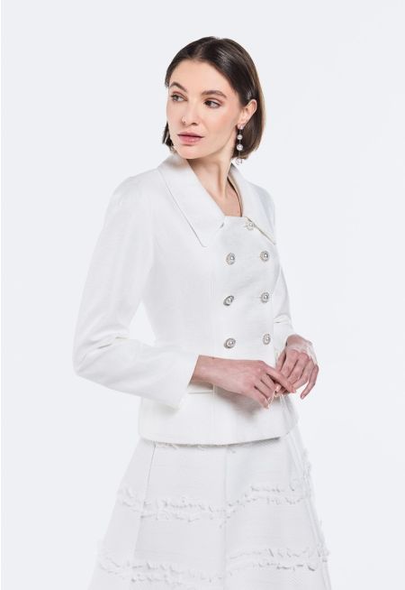 Double Breasted Shiny Blazer