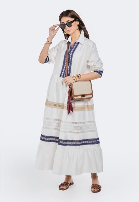 Multicolor Lace Embellished Dress