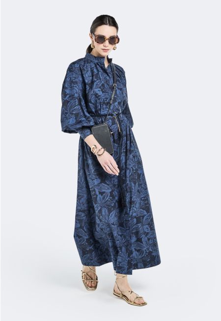 Printed Belted Dress