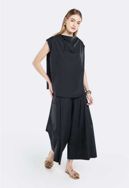 Solid Wide Leg Trousers