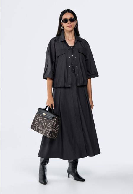 Sleeveless Belted Dress