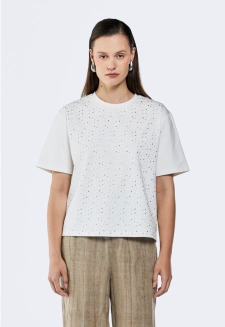 Crystal Embellished T-Shirt