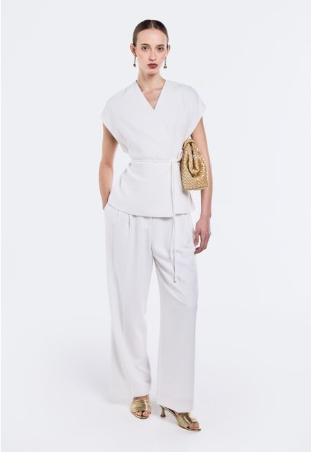 High Waist Straight Cut Trousers