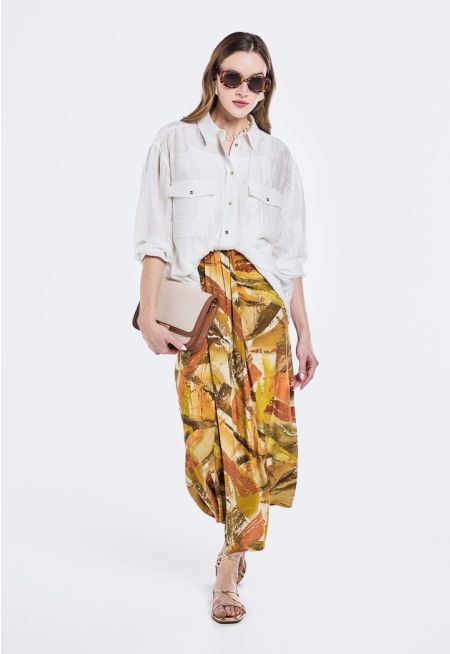 Printed Straight Cut Skirt