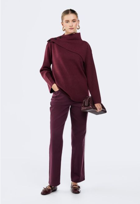 Solid High Waist Jeans